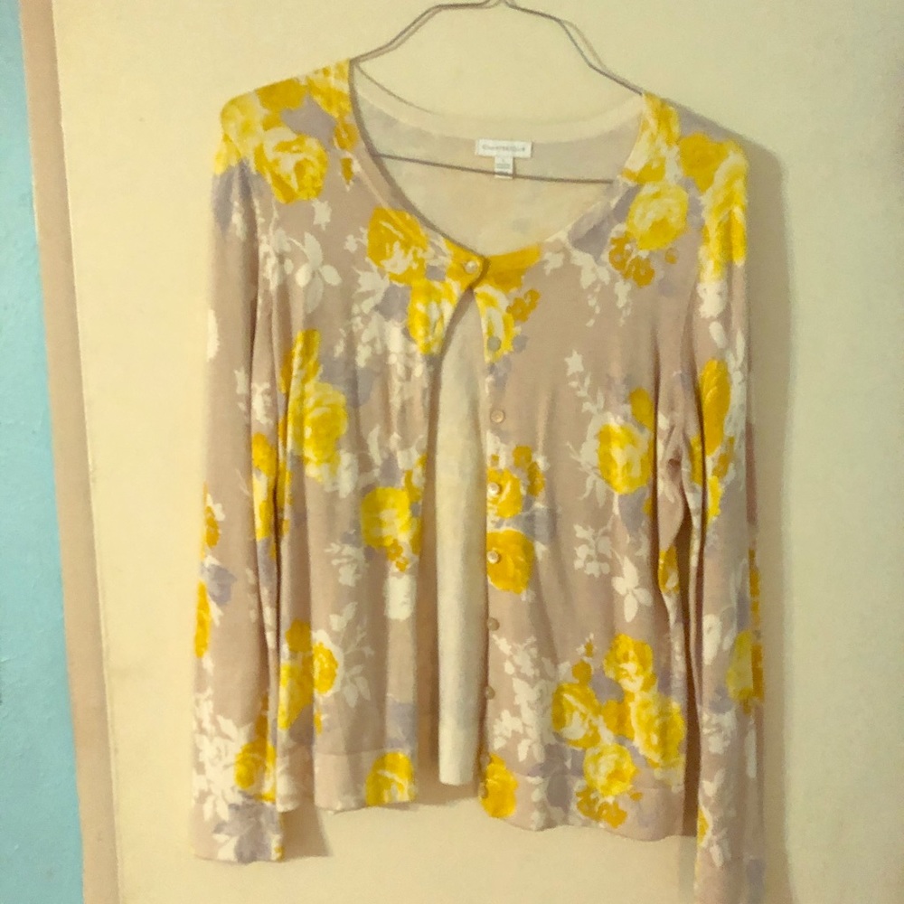 Women’s Gray/yellow cardigan